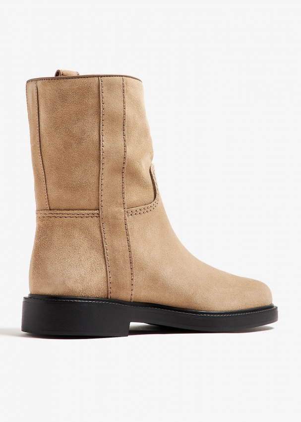 Tod s Suede ankle boots for Women Beige in UAE Level Shoes