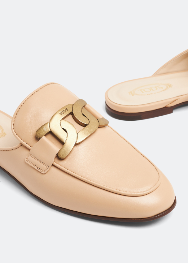 Tods leather mules outlet