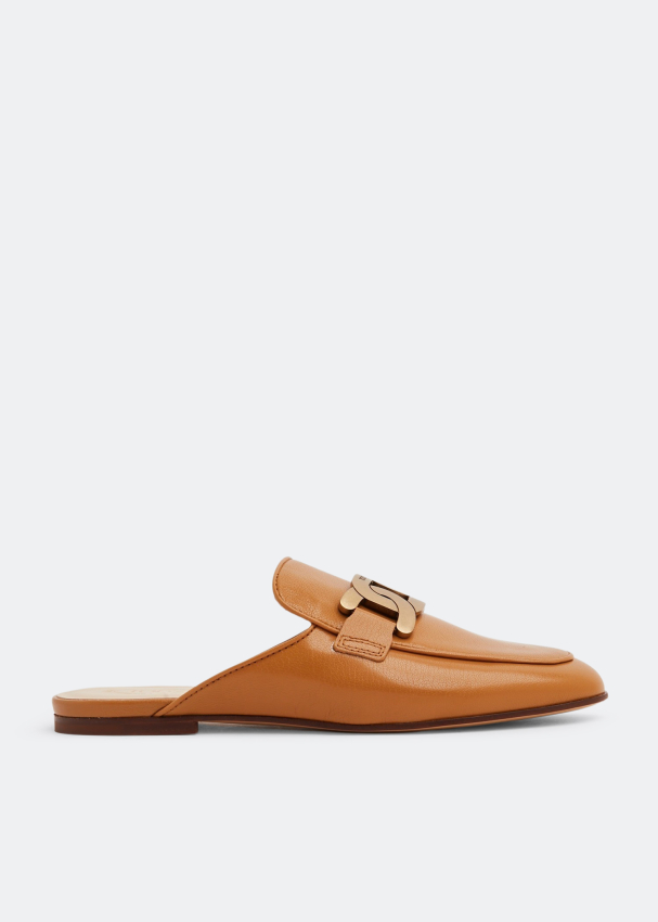 Tods mules in leather cheap