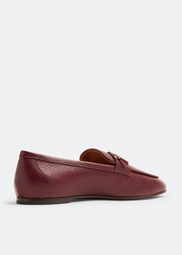 Burgundy leather loafers shop