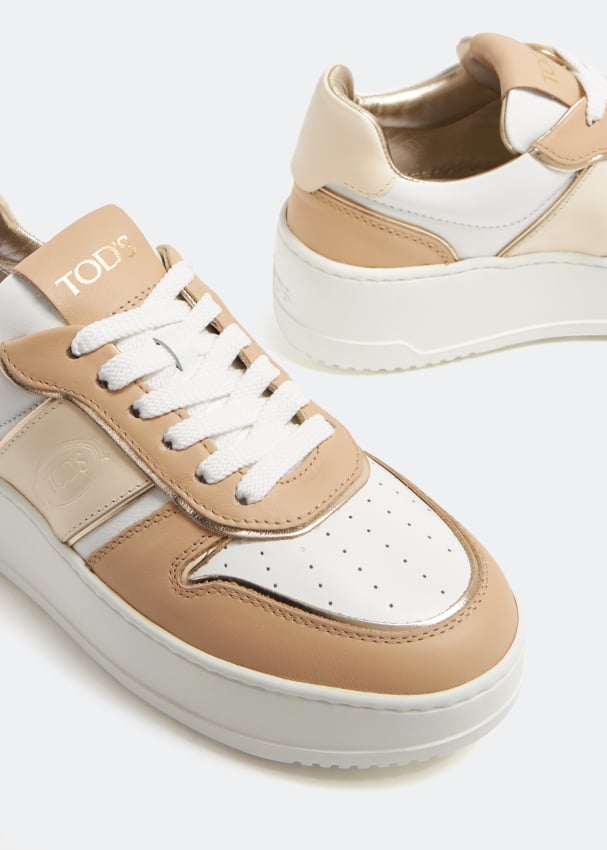Womens leather shop platform sneakers