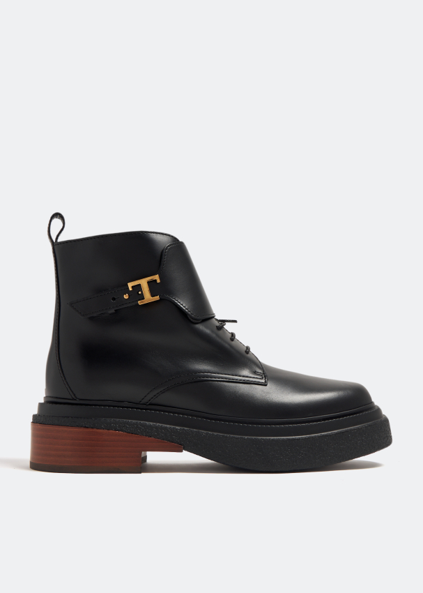 Tod s Leather ankle boots for Women Black in UAE Level Shoes