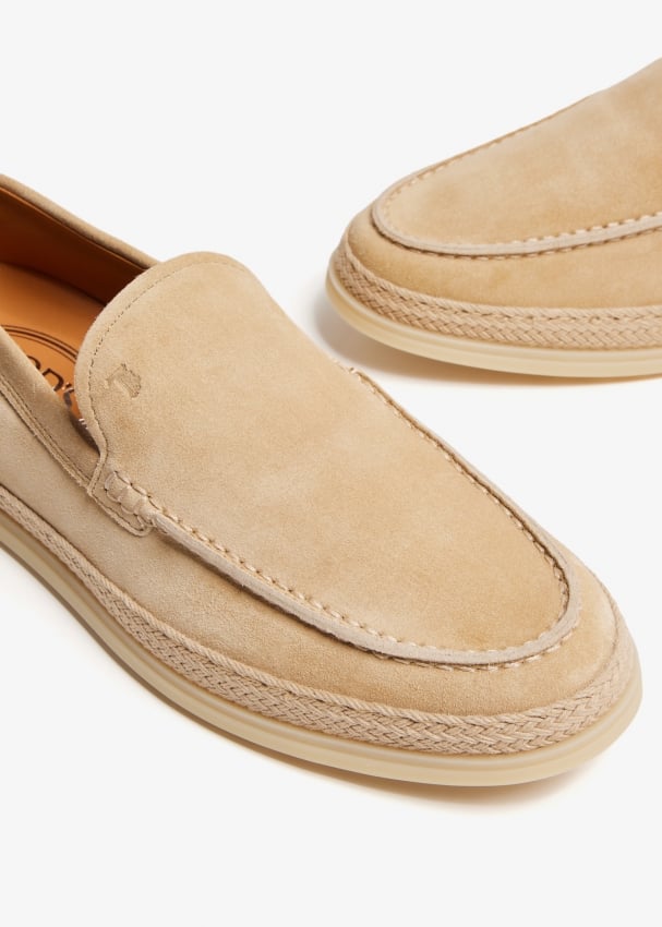 Suede slip on loafers womens deals