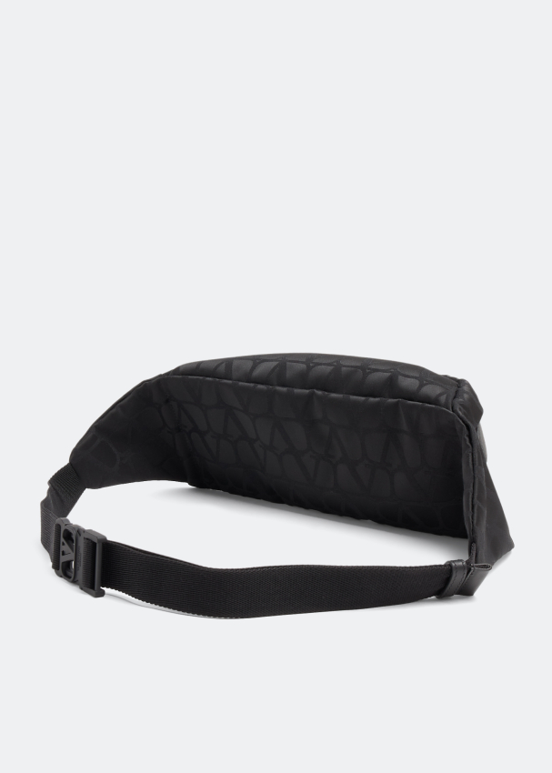 Black Iconographe Nylon Belt Bag for Man in Black