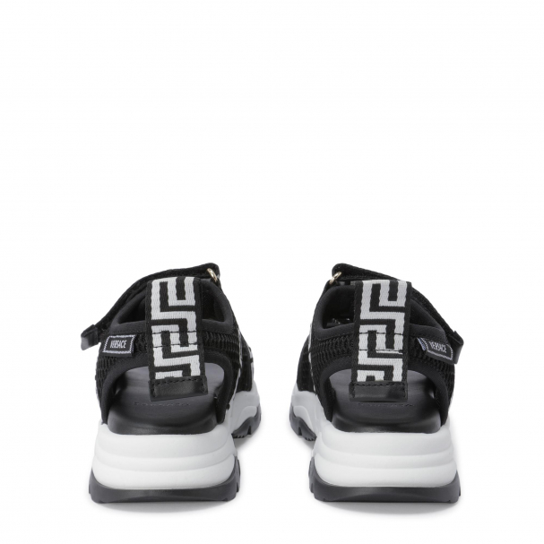 Versace Logo chunky sandals for Girl Black in UAE Level Shoes