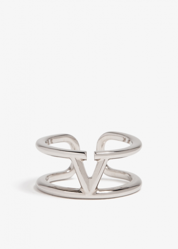 Valentino Garavani Vlogo Silver-Tone Ring