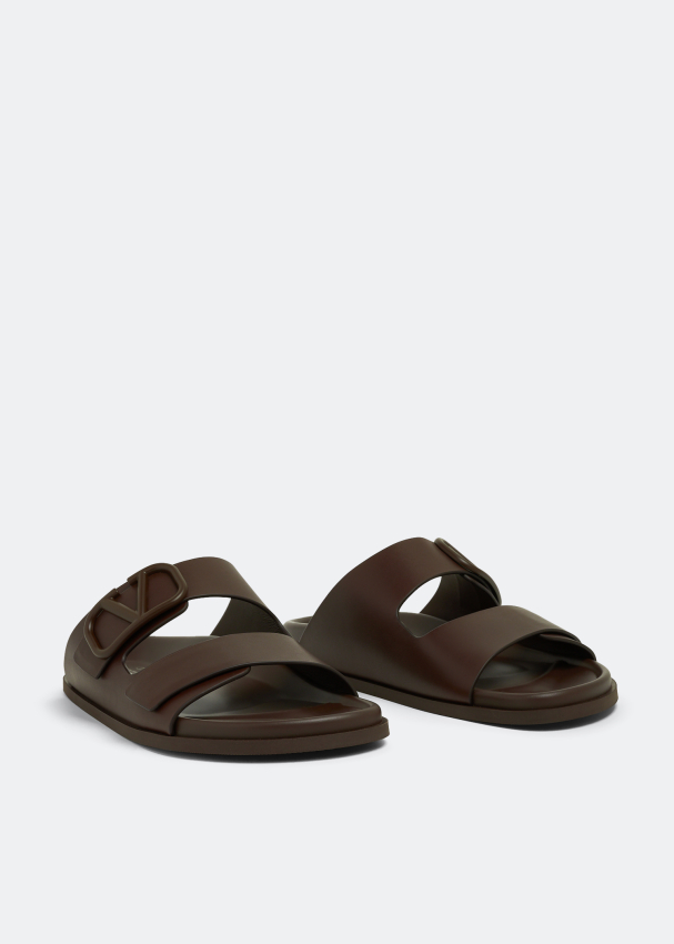 Valentino Garavani VLogo Signature sandals for Men Brown in UAE