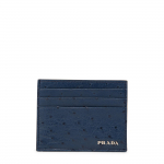 Ostrich leather card holder