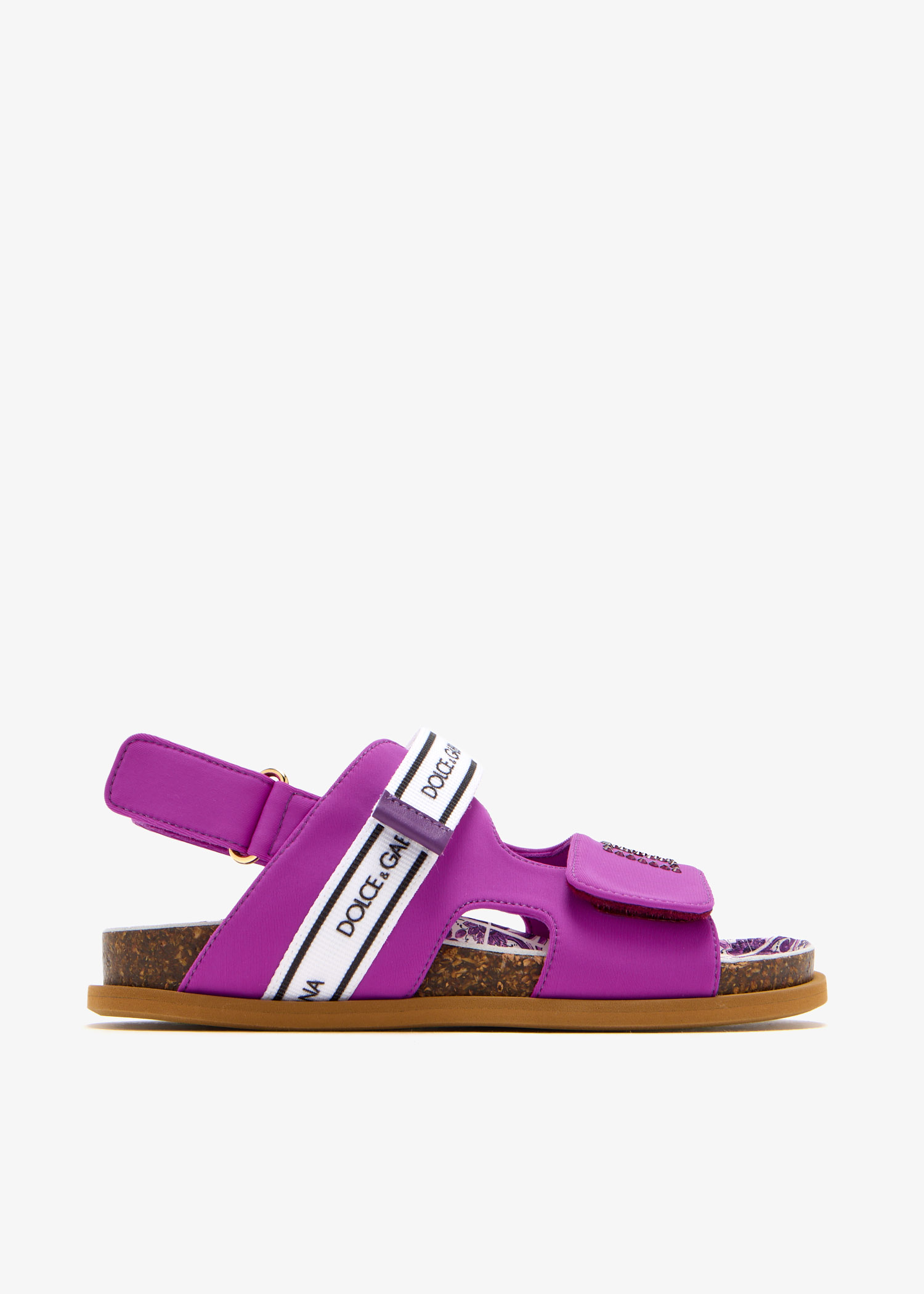 

DG logo maiolica sandals, Purple