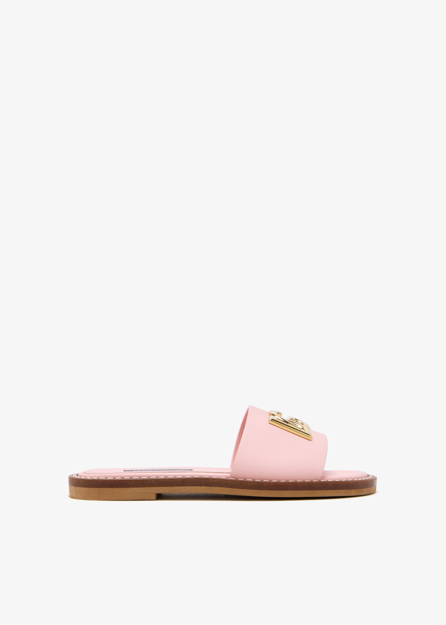 

DG logo slide sandals, Pink
