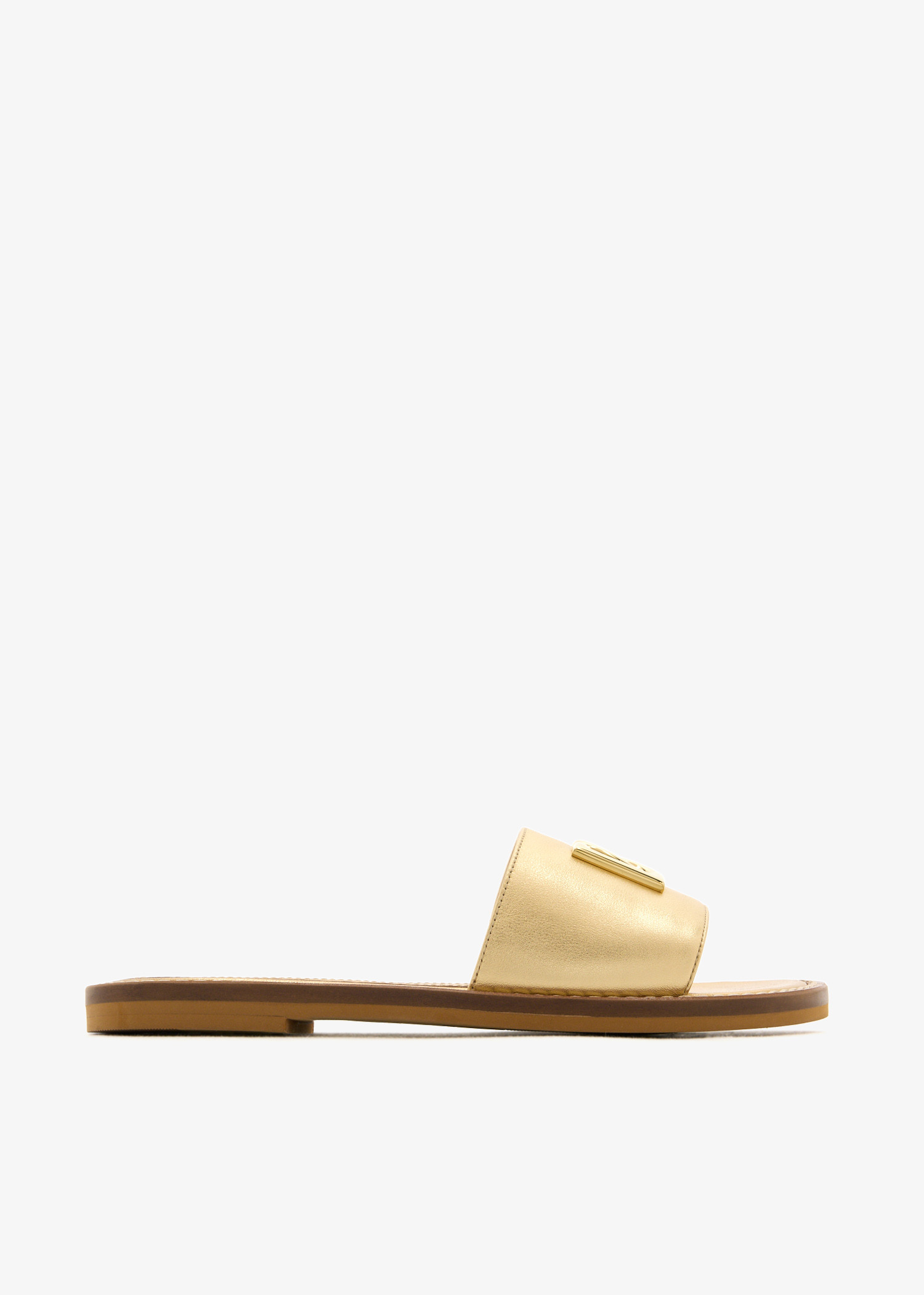 

DG logo sandals, Gold