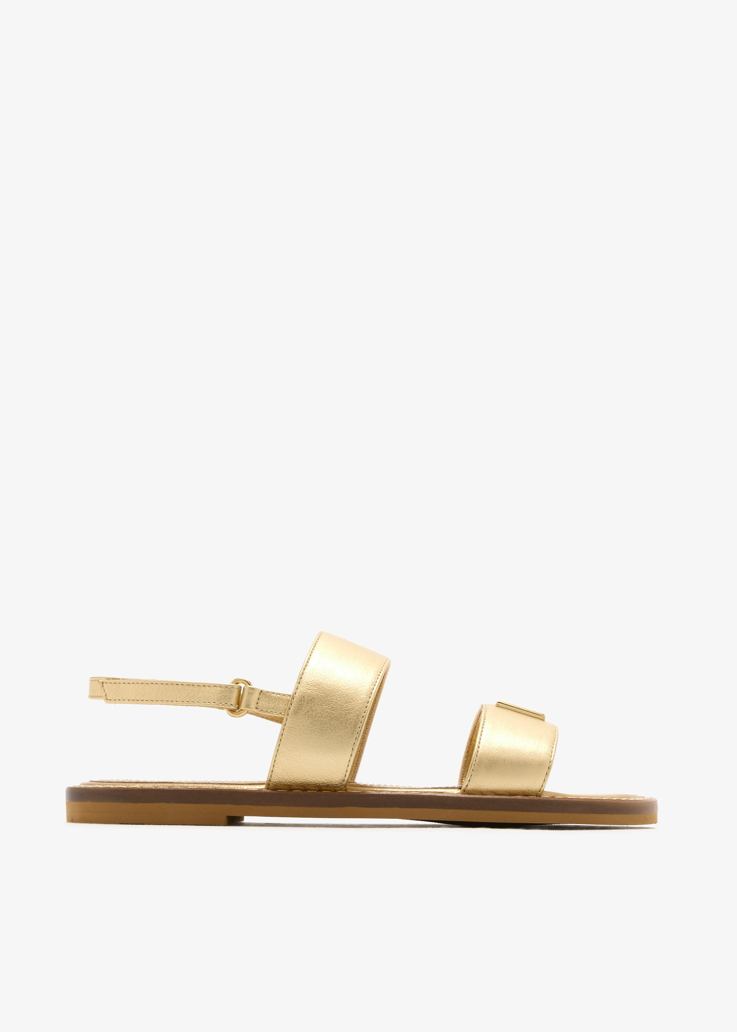 

DG logo strappy sandals, Gold