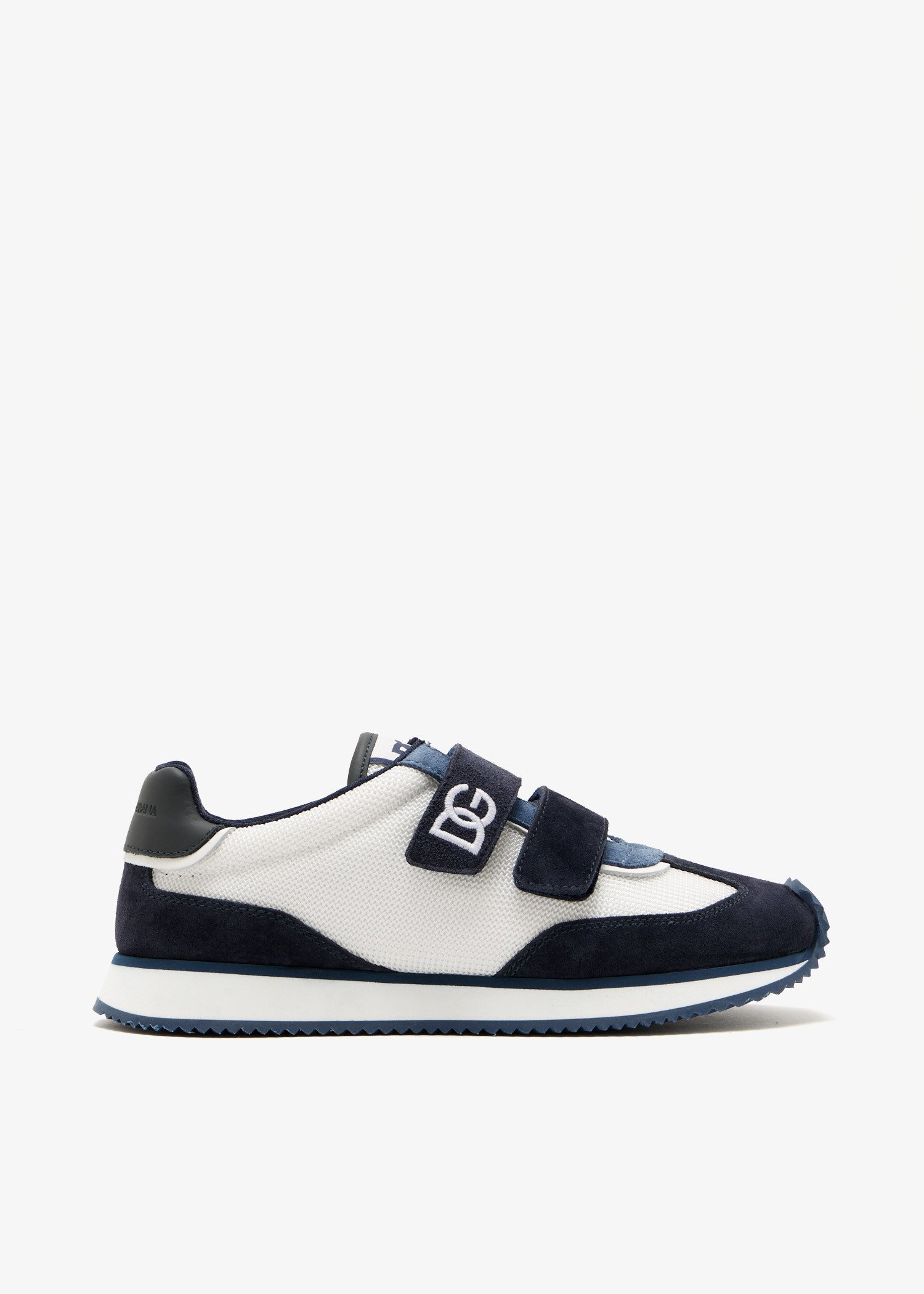 

Mesh and suede sneakers, White