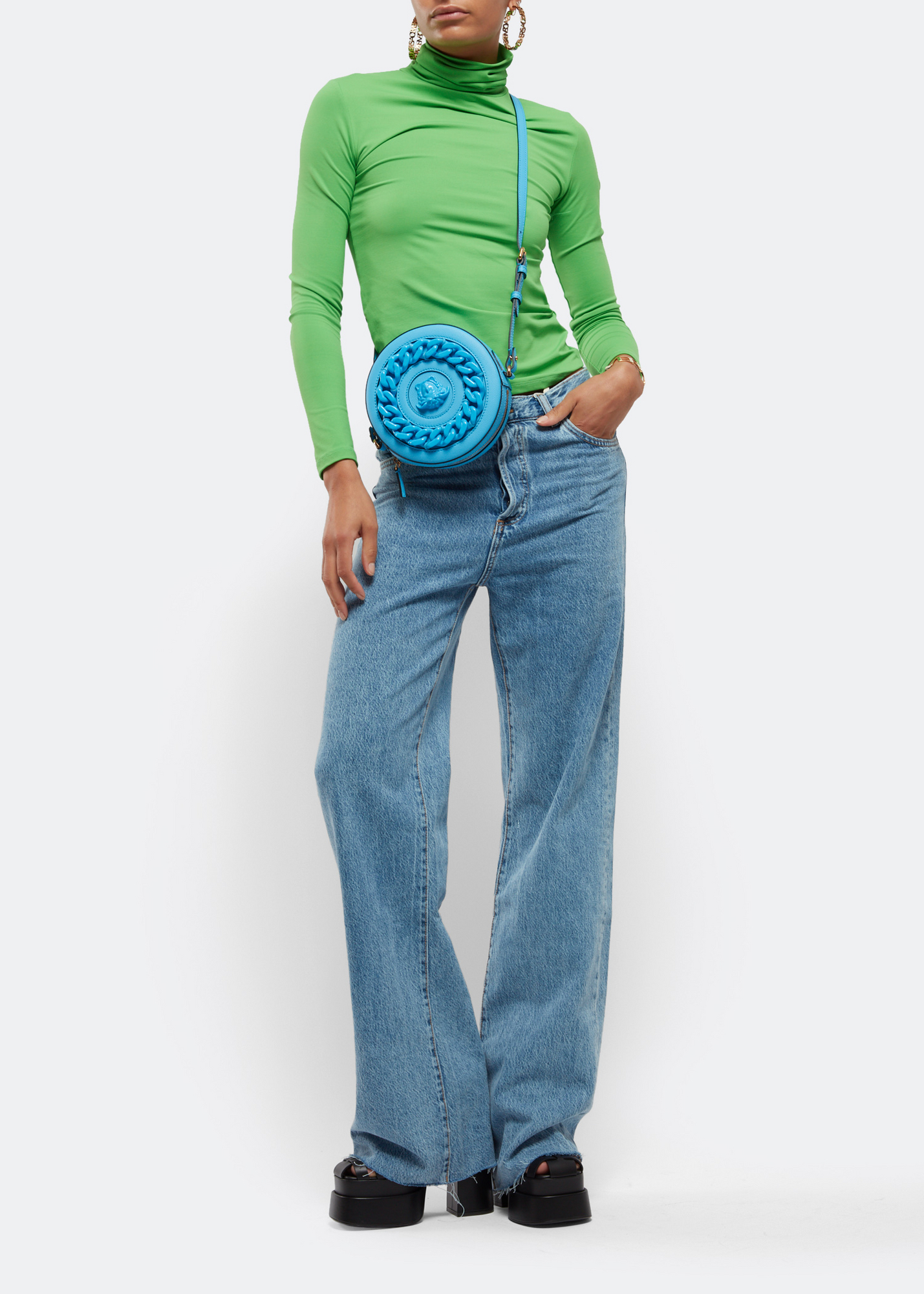 

La Medusa round camera bag, Blue