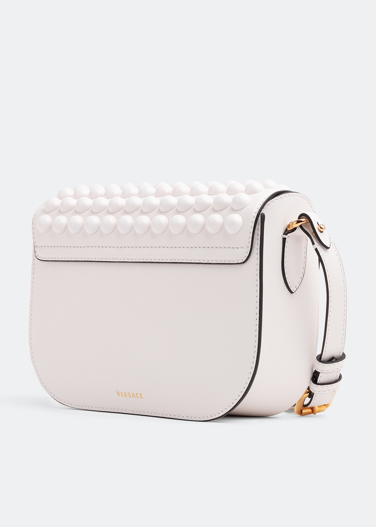 

La Medusa studded shoulder bag, White