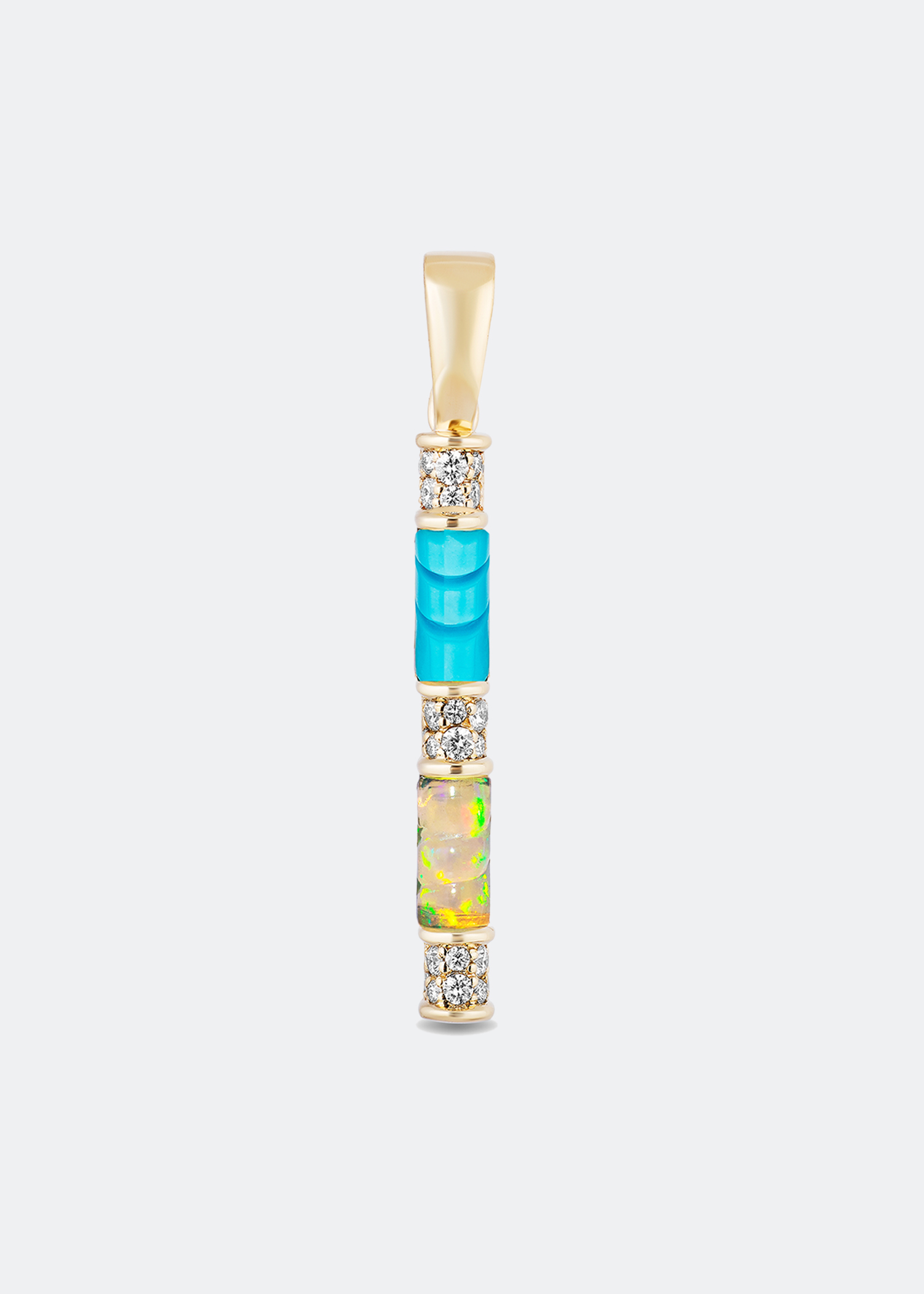 

DNA Double Stick pendant, Gold
