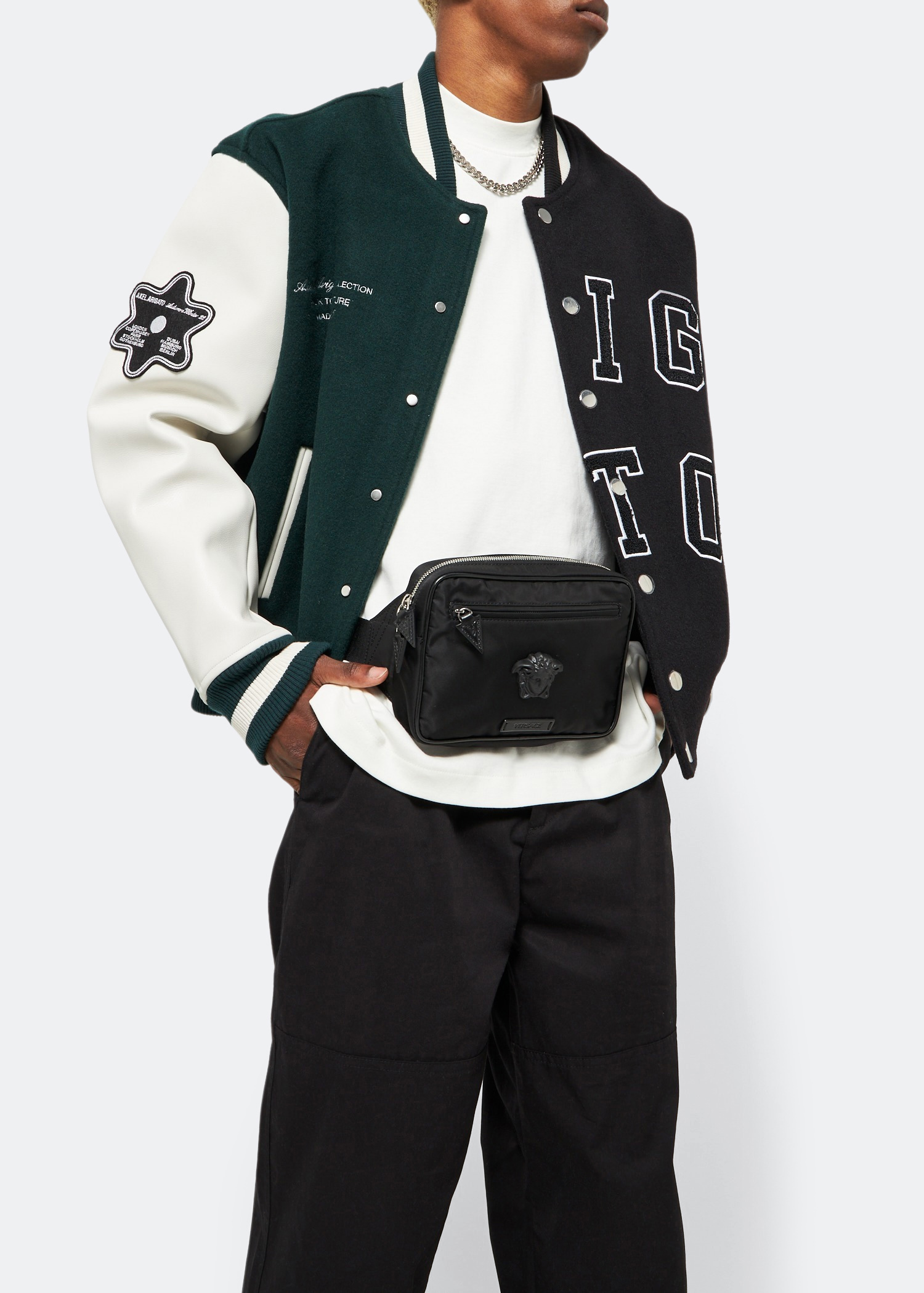 

La Medusa nylon belt bag, Black