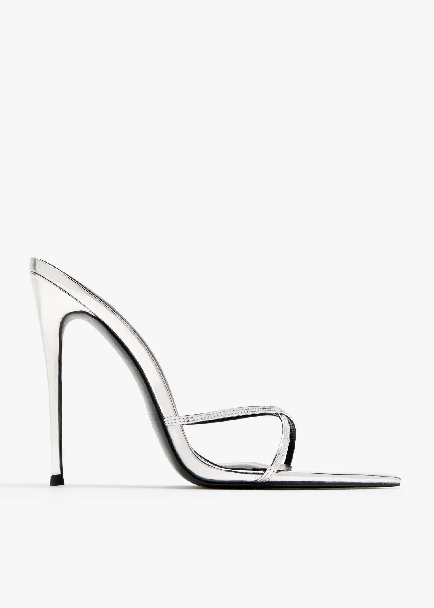

Donatella mules, Silver