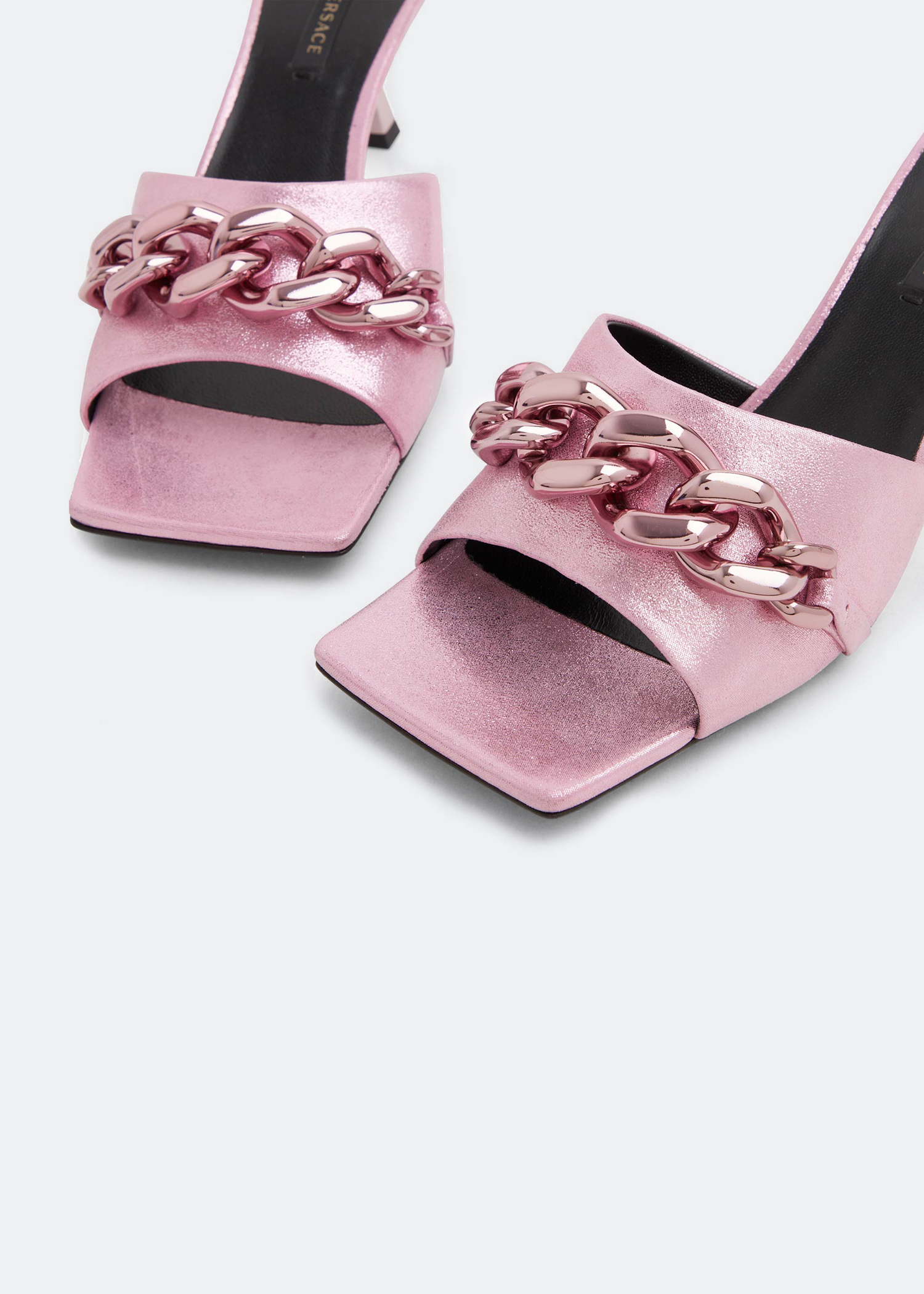 

Medusa chain mid-heel mules, Pink