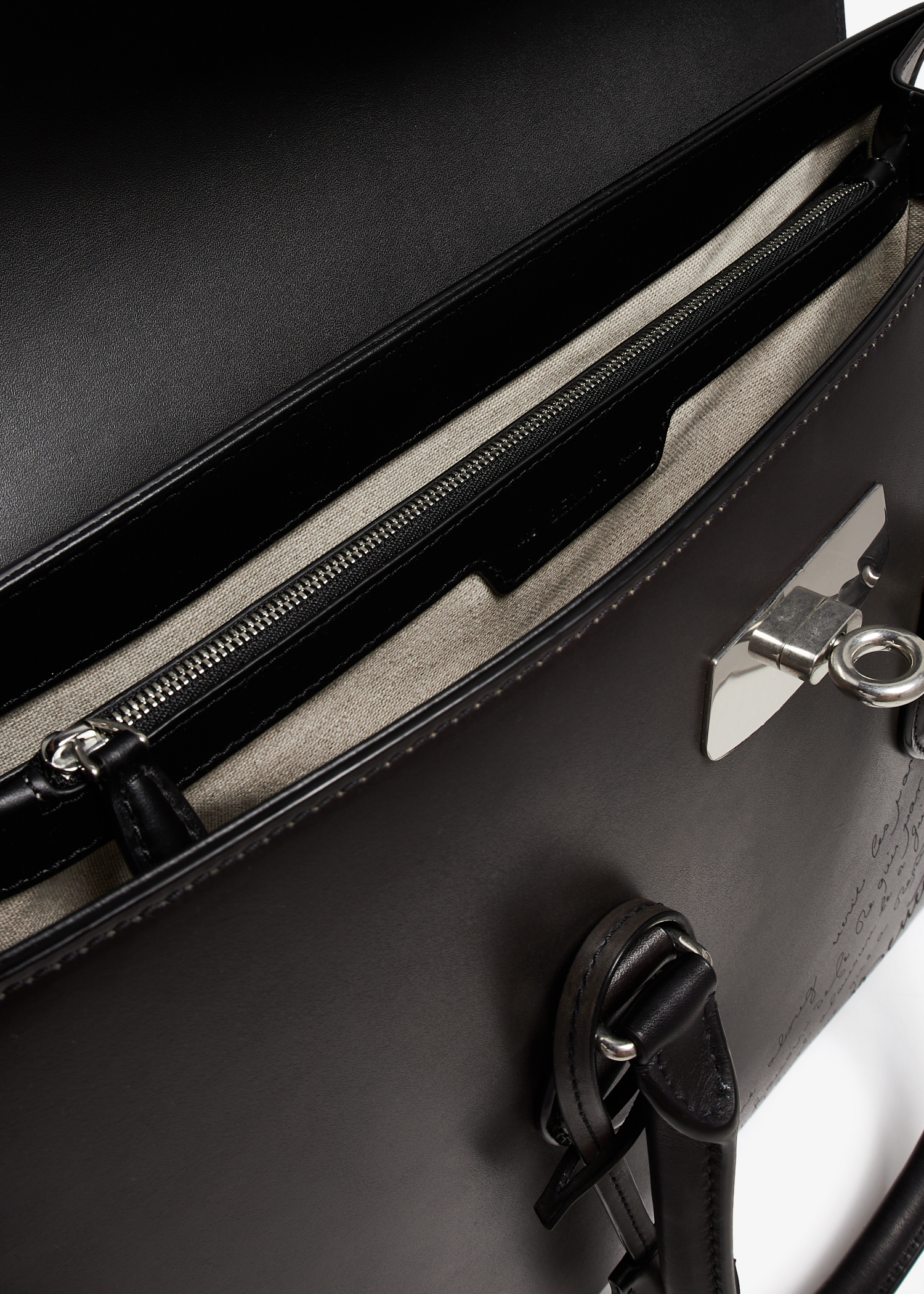 Berluti E'Mio Scritto leather briefcase for Men - Black in