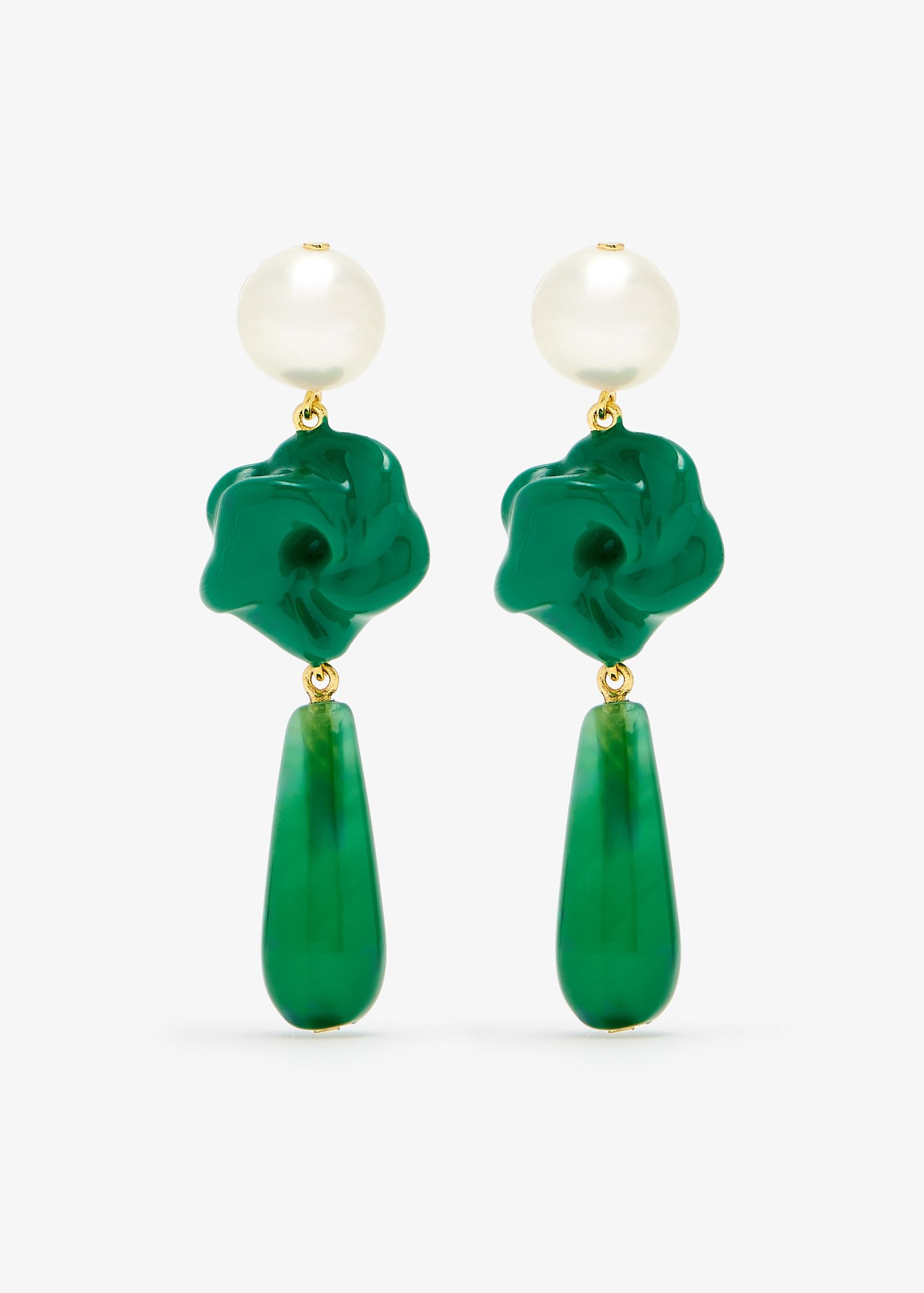 

The Depths of Time earrings, Green