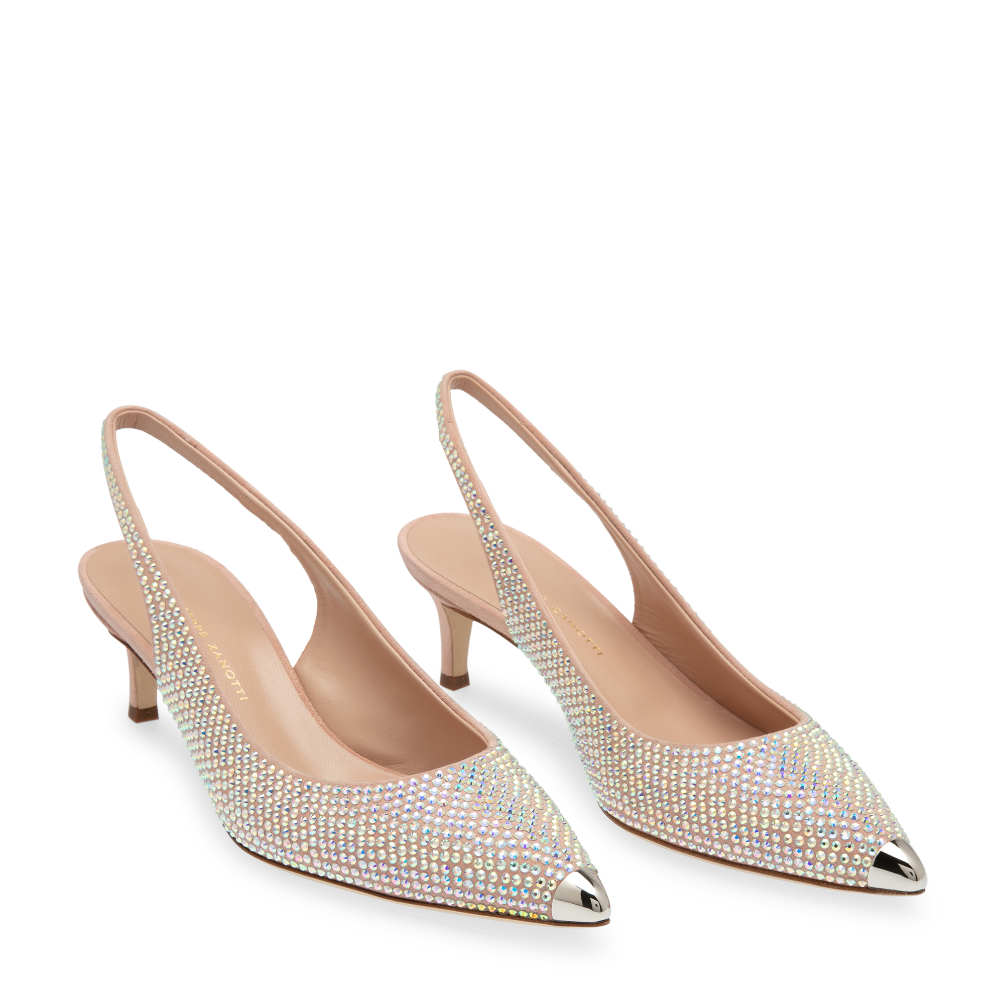 

Embellished slingback pumps, Pink