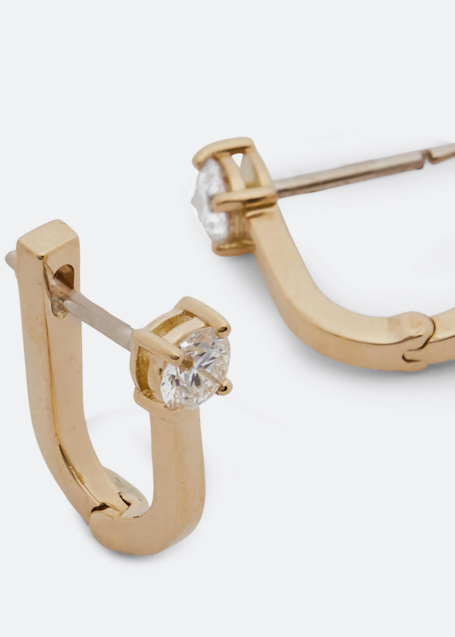 

Aria U huggie hoop earrings, Gold