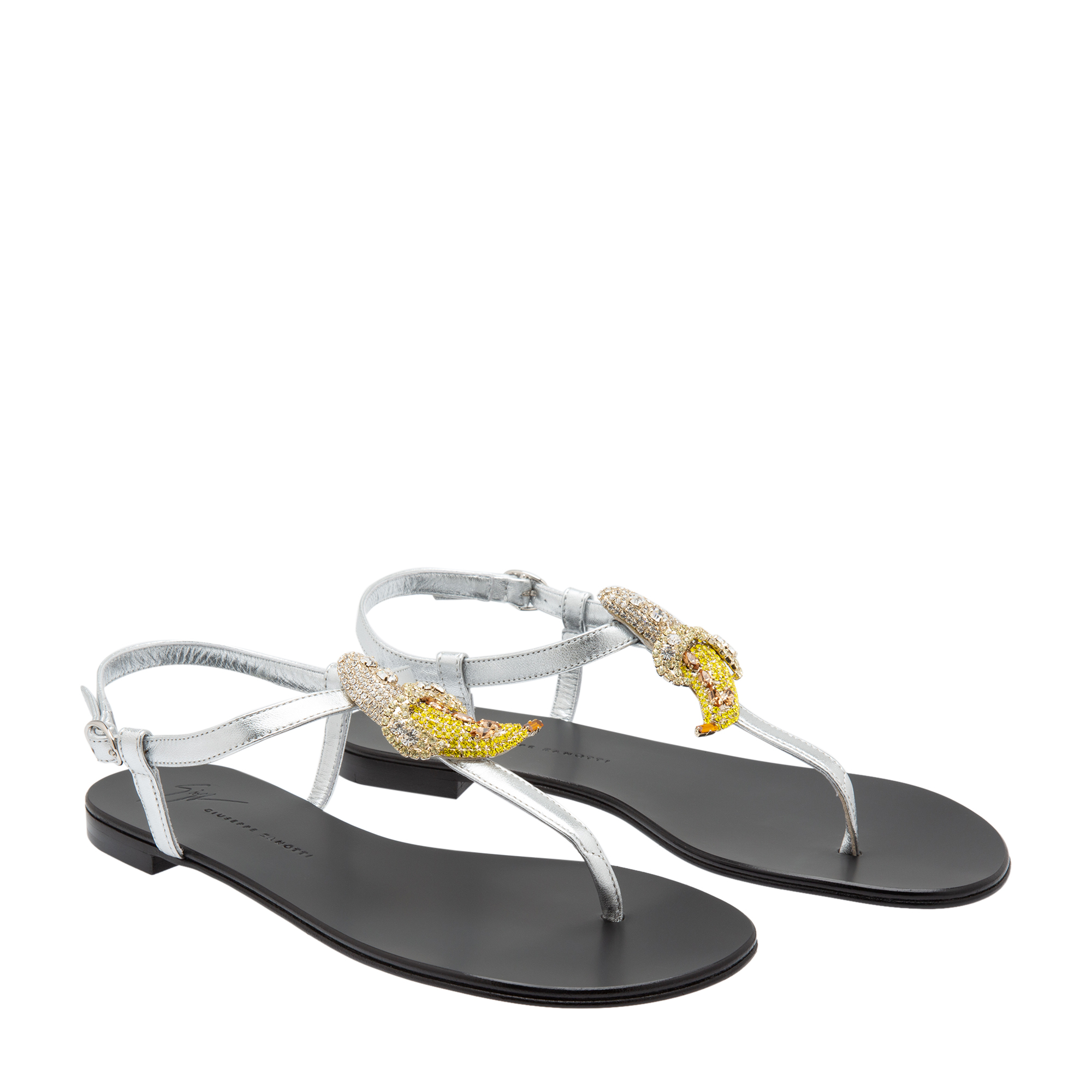 

Leather sandals, Silver