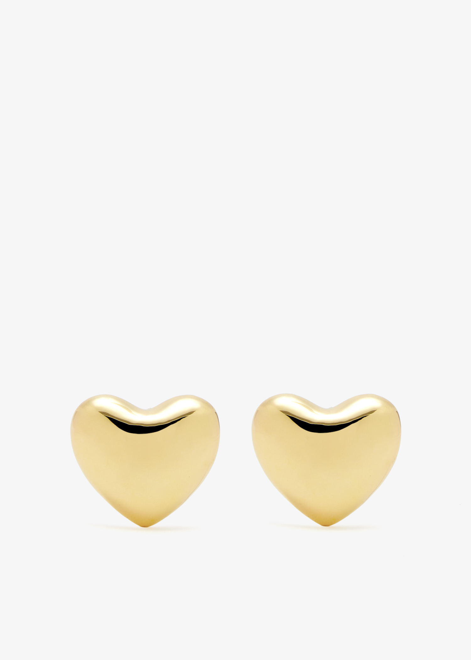

Voluptuous heart earrings, Gold