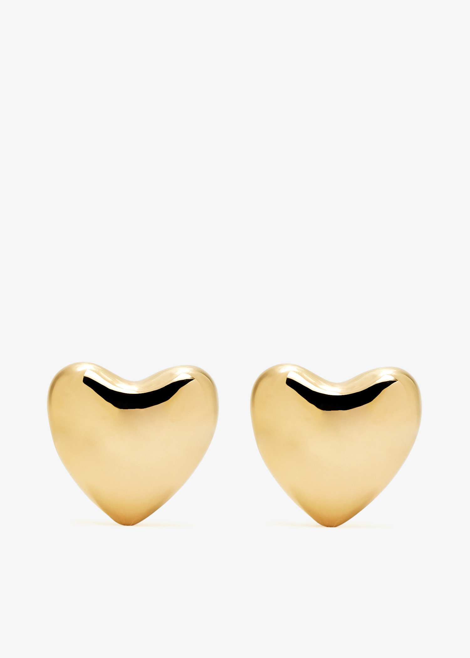 

Voluptuous heart earrings, Gold