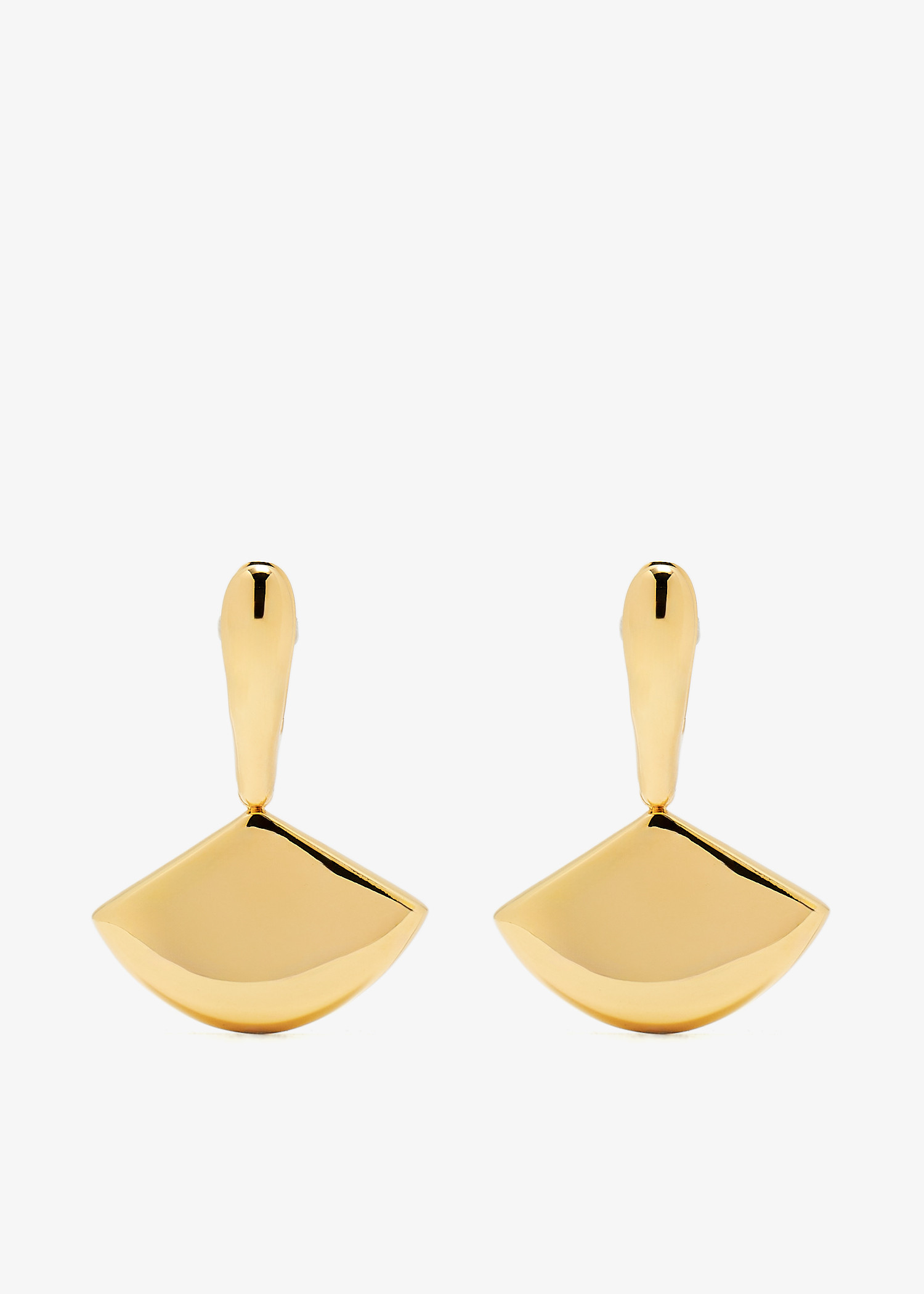

Fan drop earrings, Gold