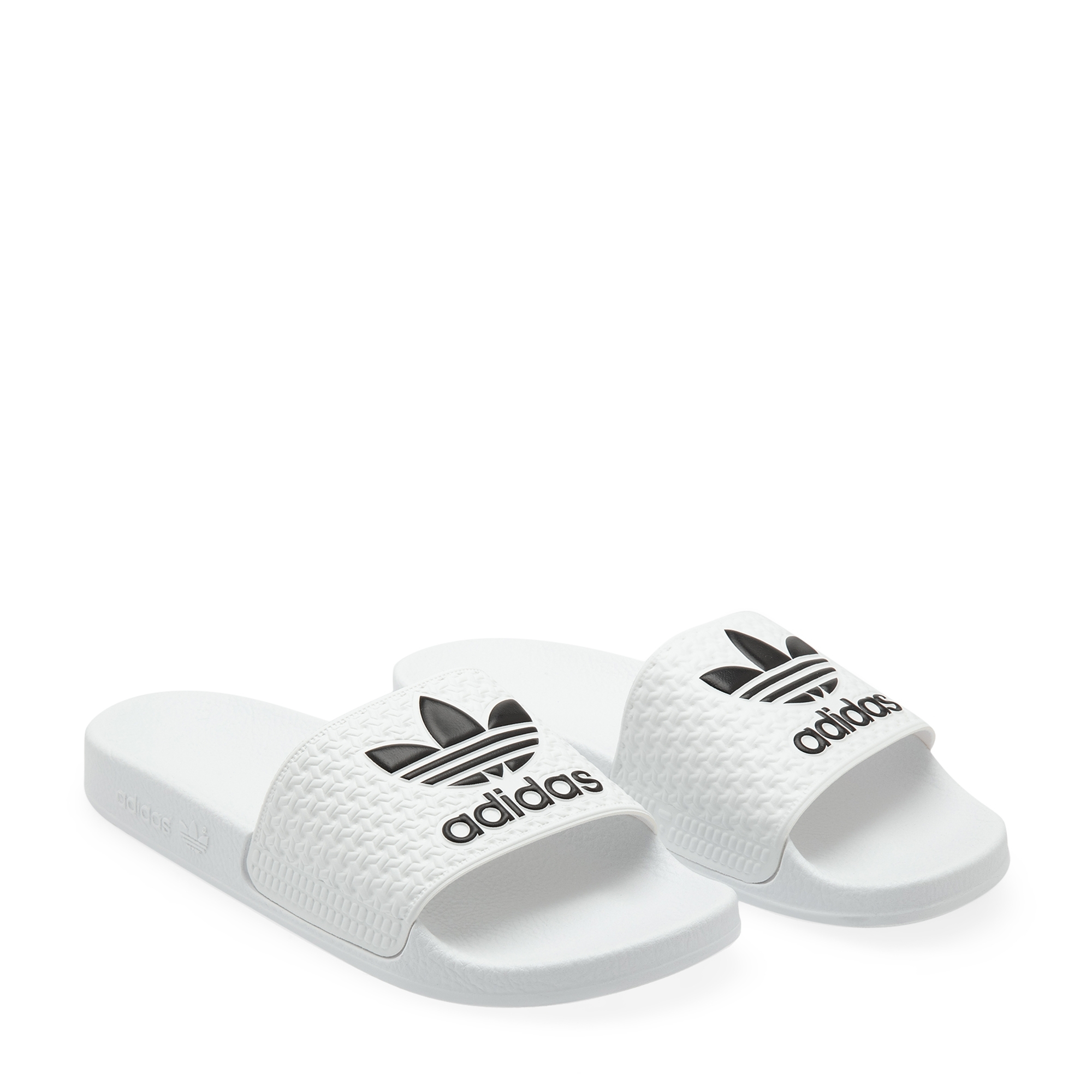 

Adilette slides, White
