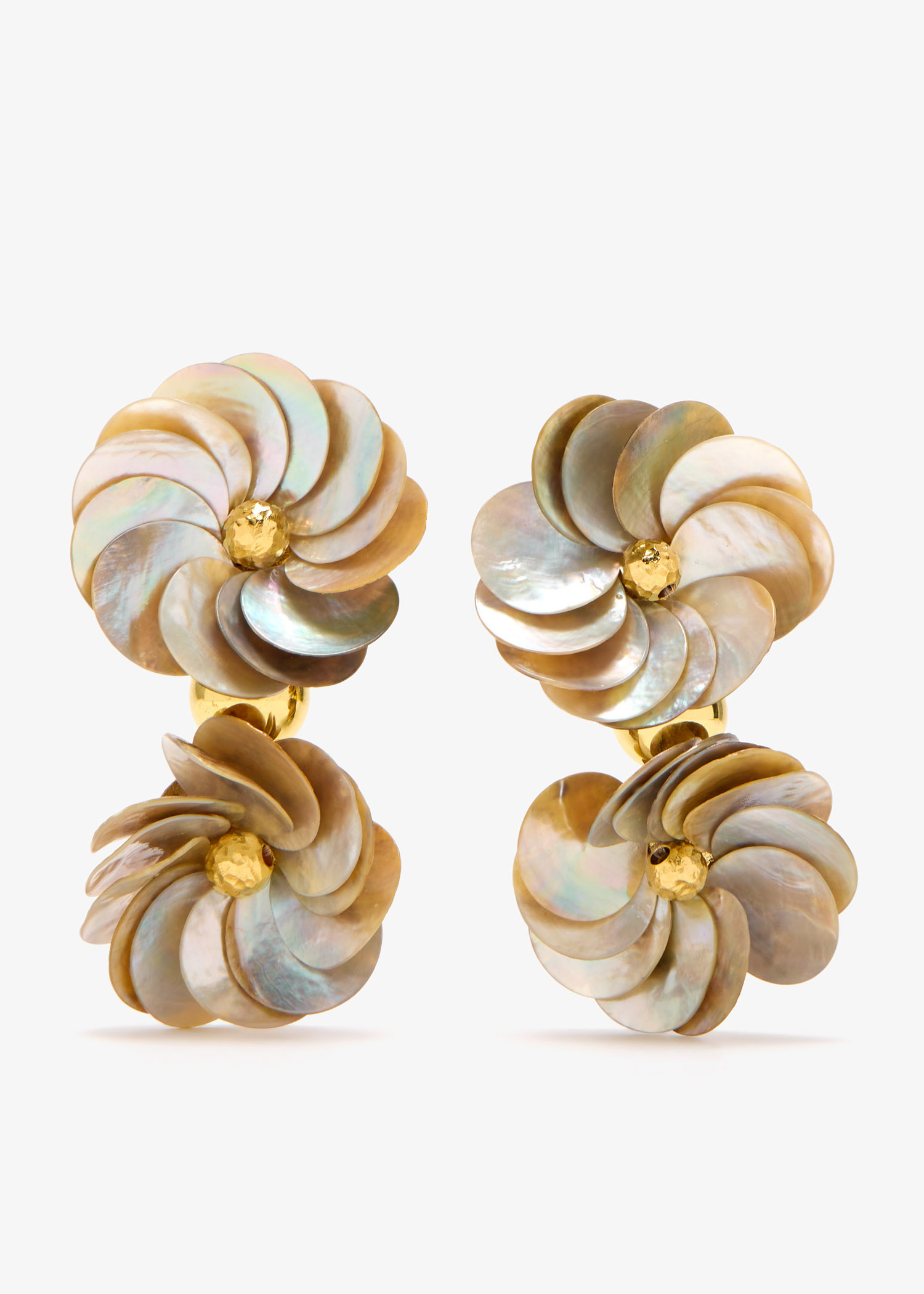 

Fleur de Shells earrings, Gold