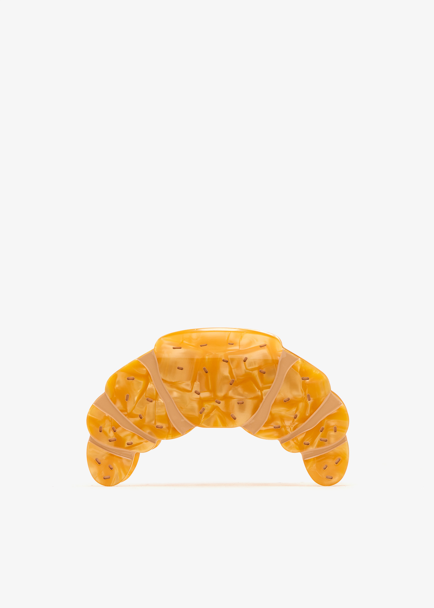 

Croissant hair claw clip, Beige