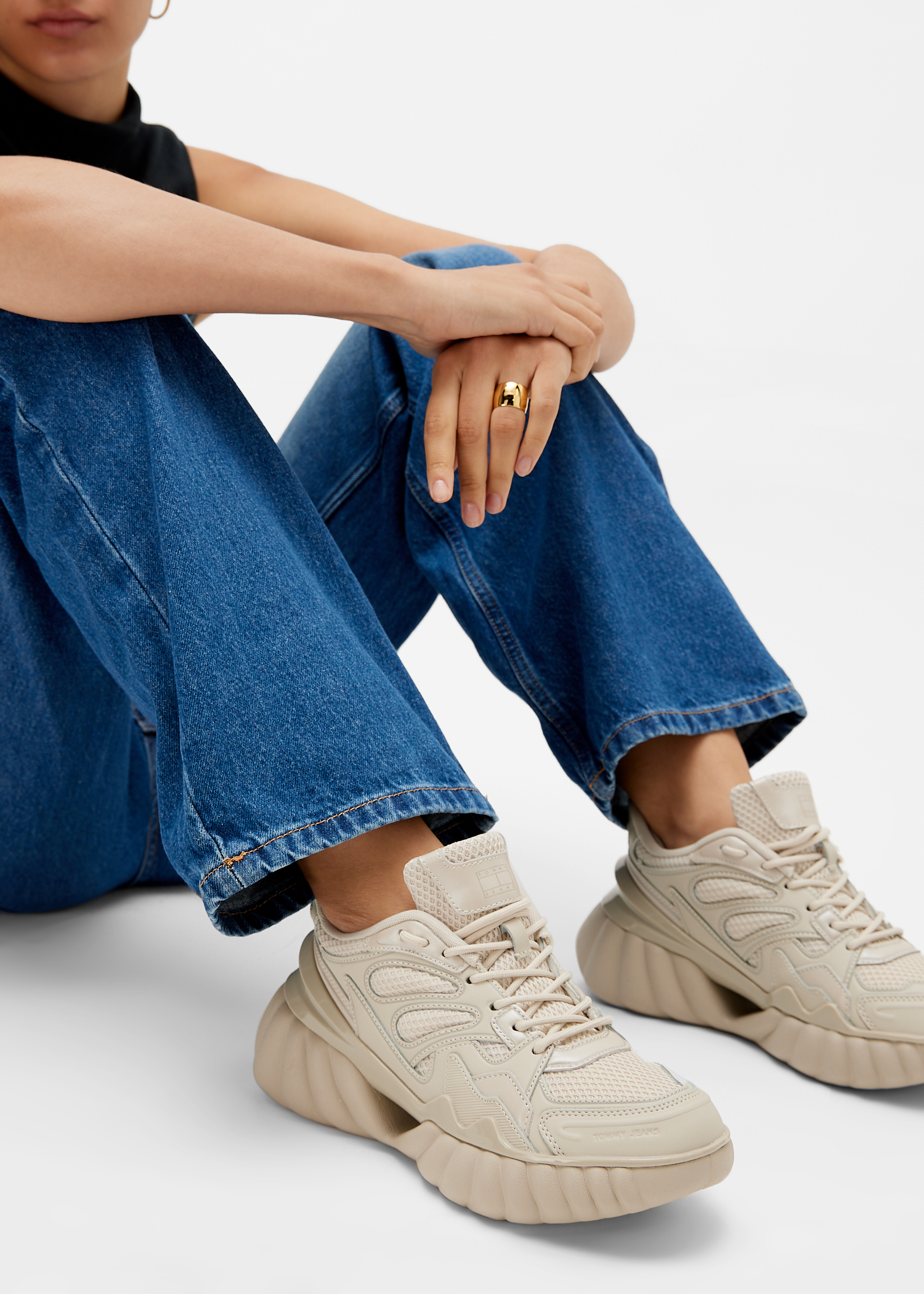 

3D sole sneakers, Beige