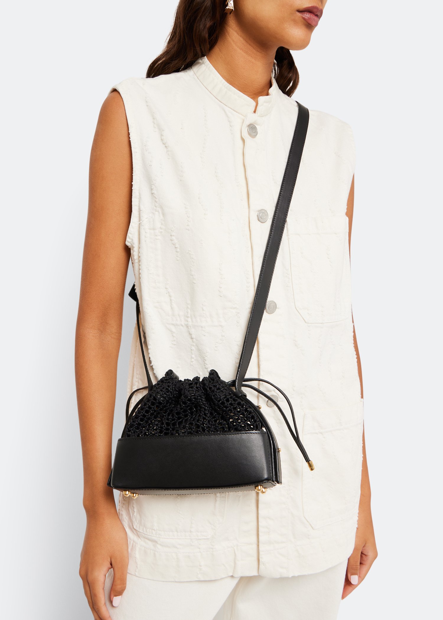 

Mini Flor pouch bag, Black