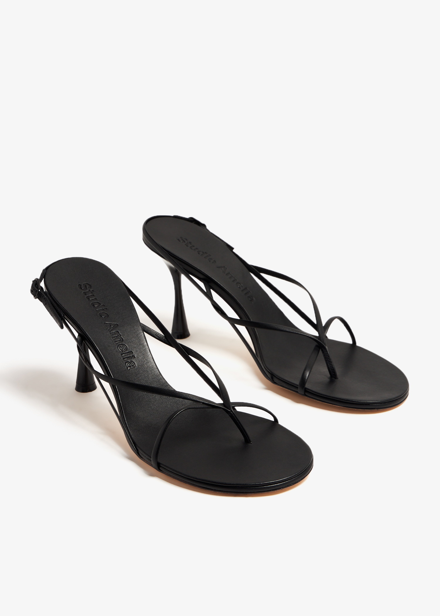 Studio Amelia Wishbone 90 heel sandals for Women - Black in