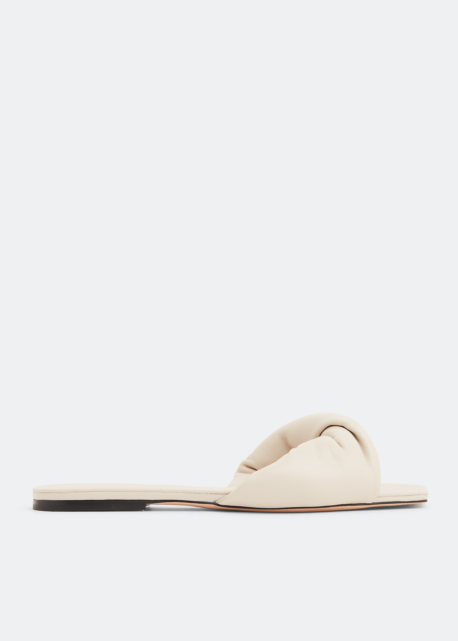 

Twist Front flat sandals, White