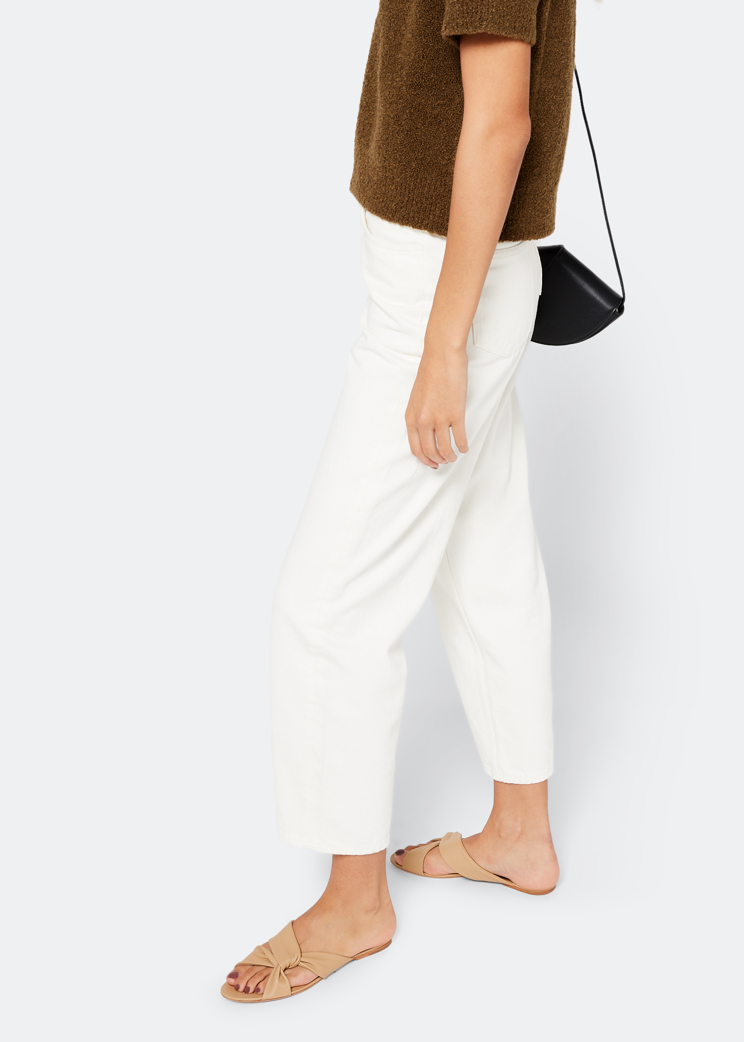

Loop flat mules, Beige