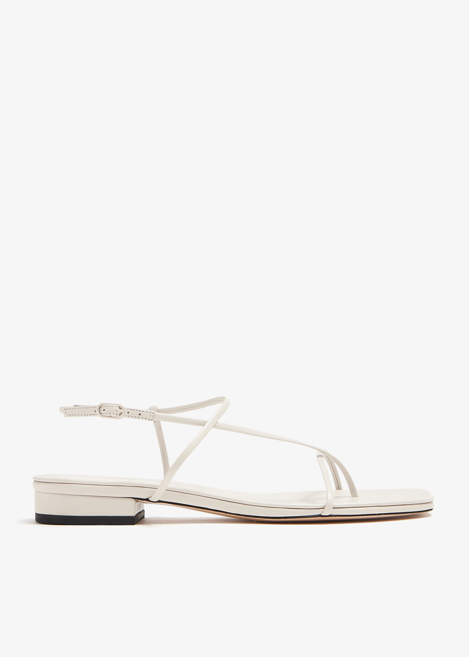 

Cross Front flat sandals, Cream