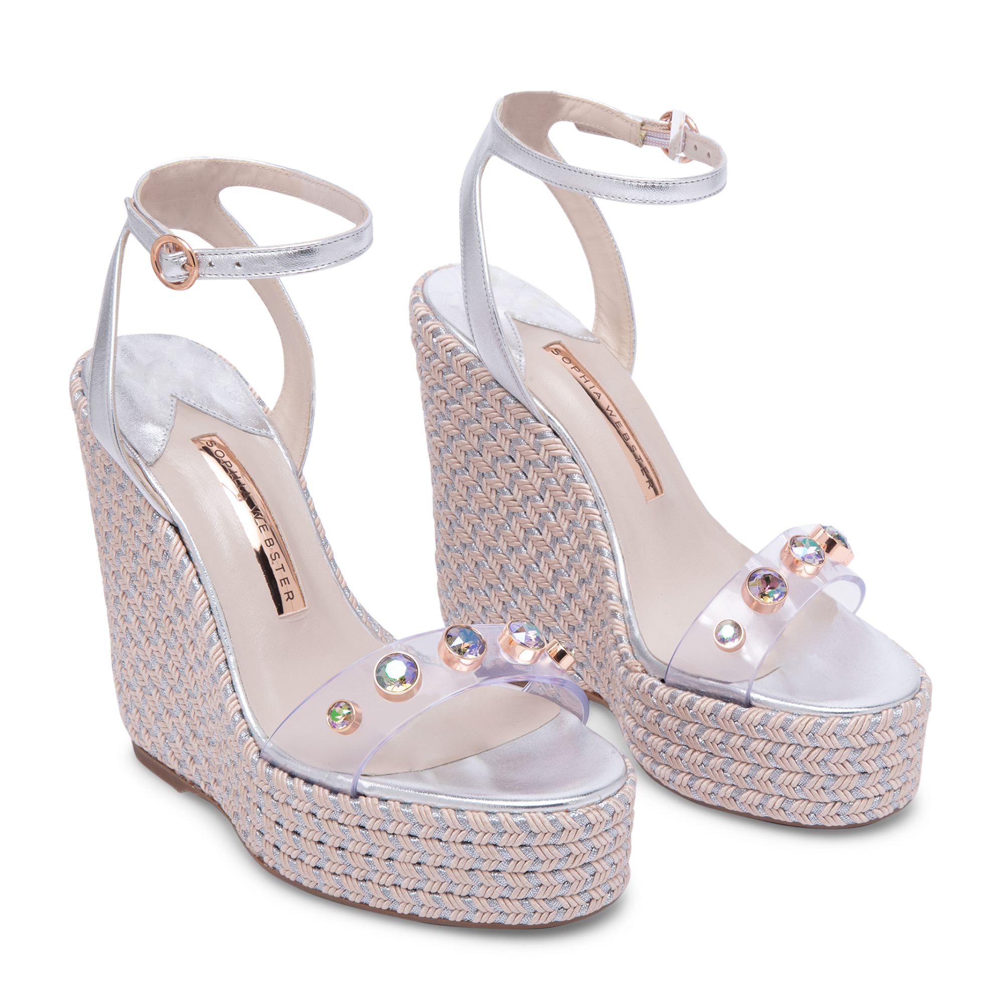 

Dina espadrille wedges, Silver