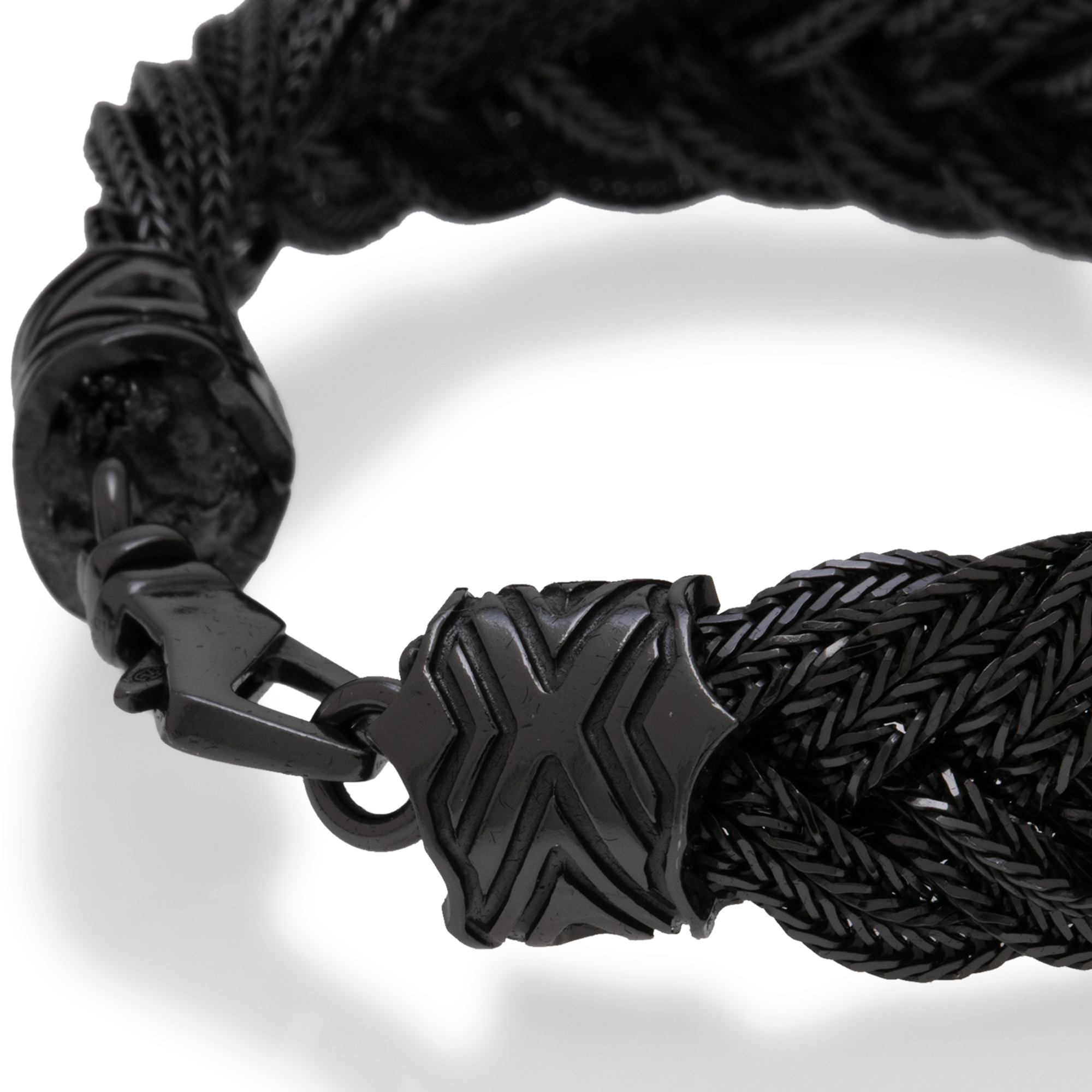 

Diamond-cut chain bracelet, Black