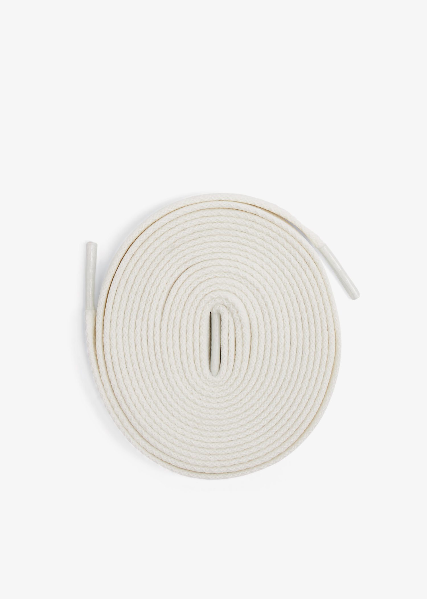 

Flat laces, White
