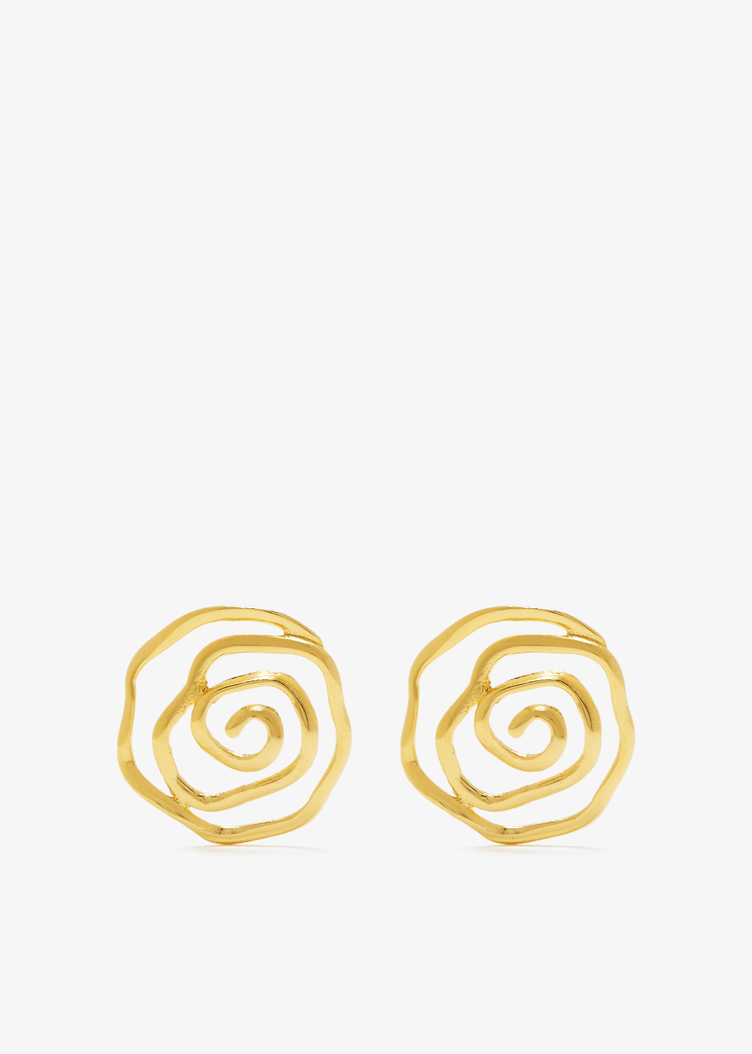 

Floral Vortex earrings, Gold