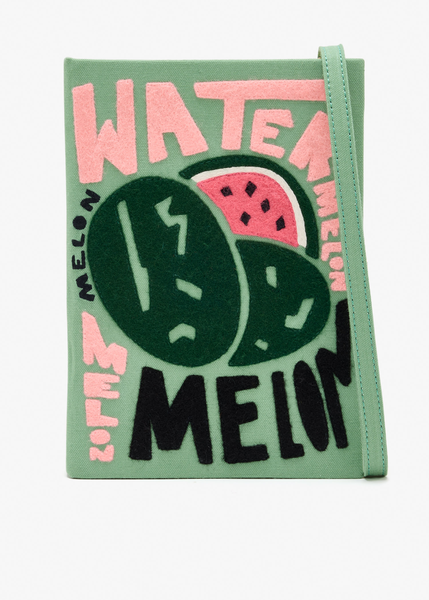

Watermelon book clutch, Green