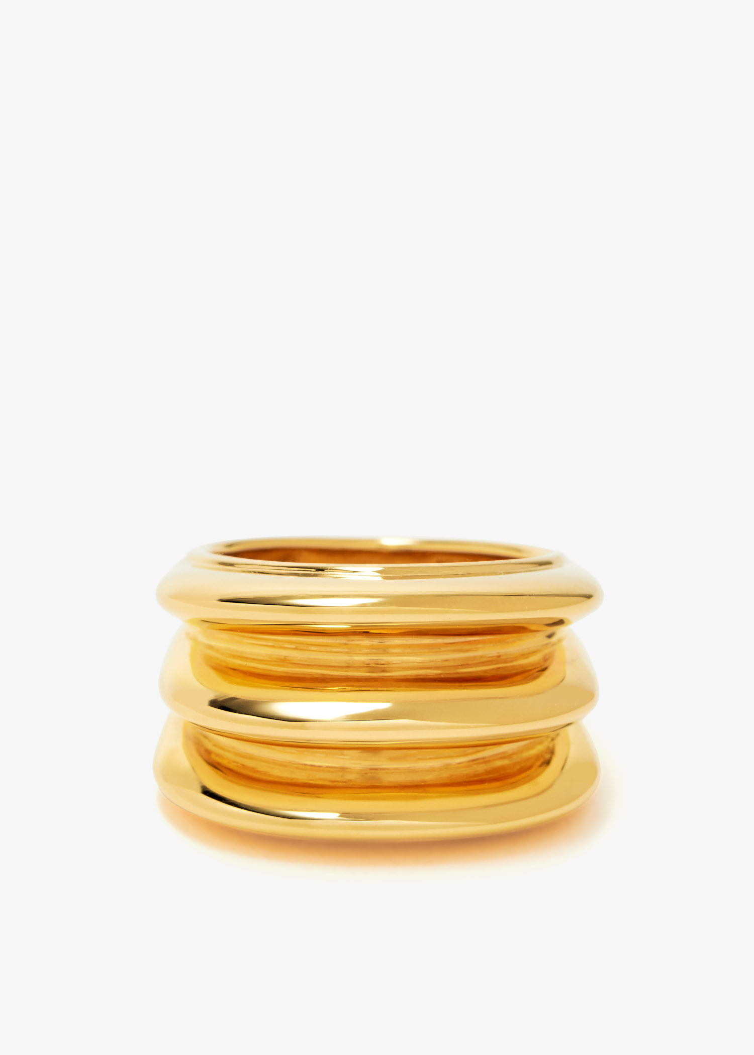 

Triple Ridge ring, Gold