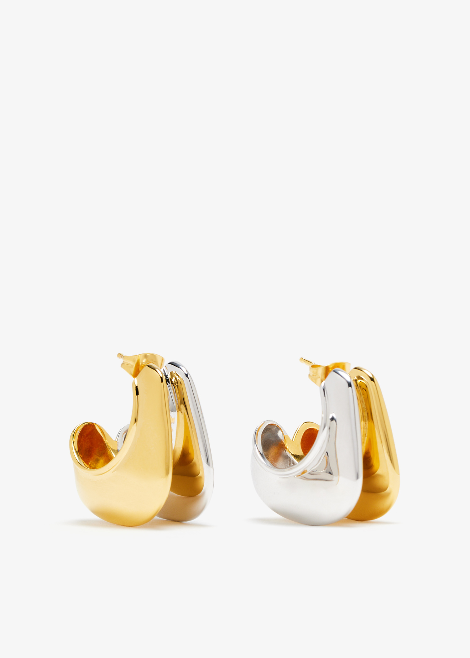 

Hera Dome Double Ridge hoop earrings, Gold