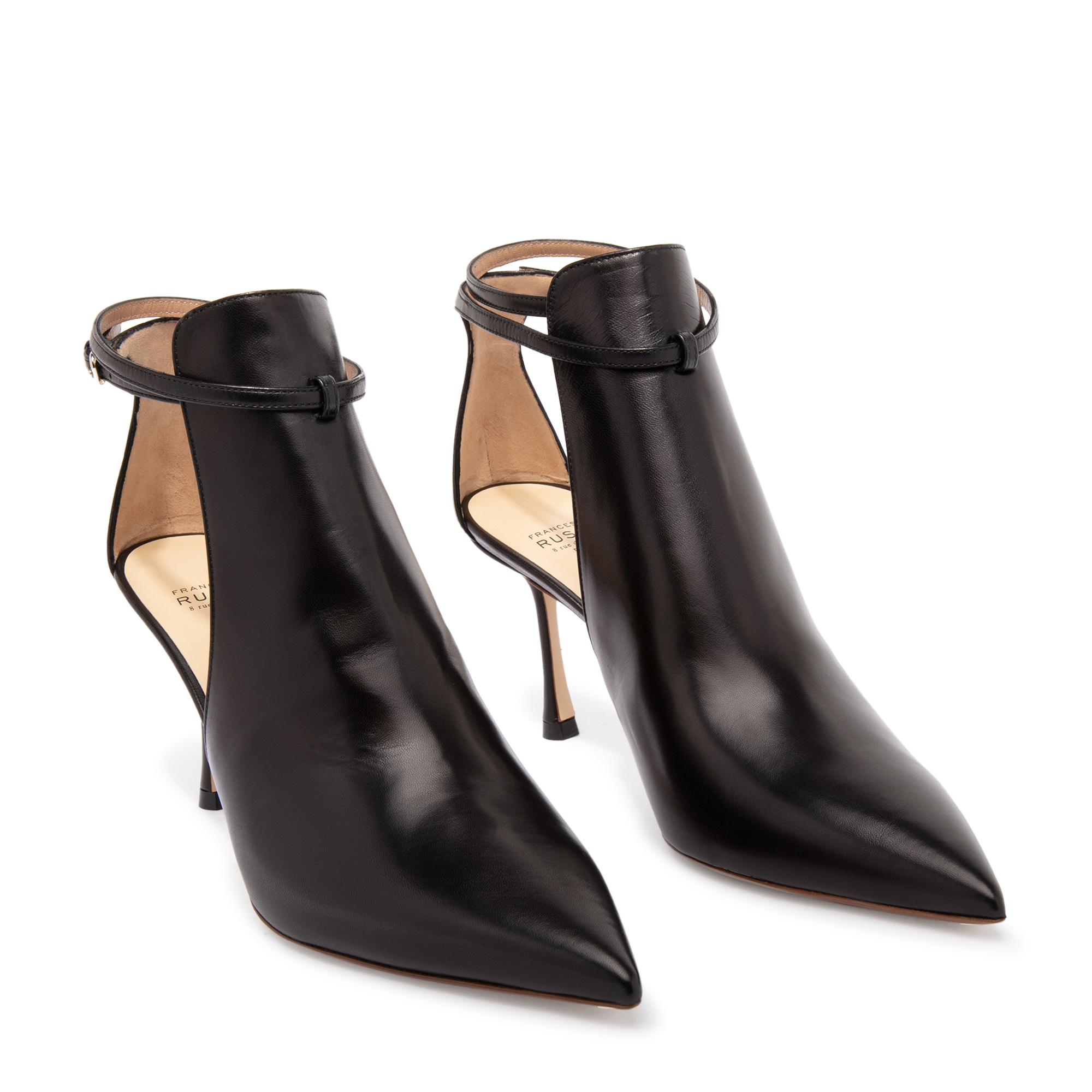 

Cut-out booties, Black