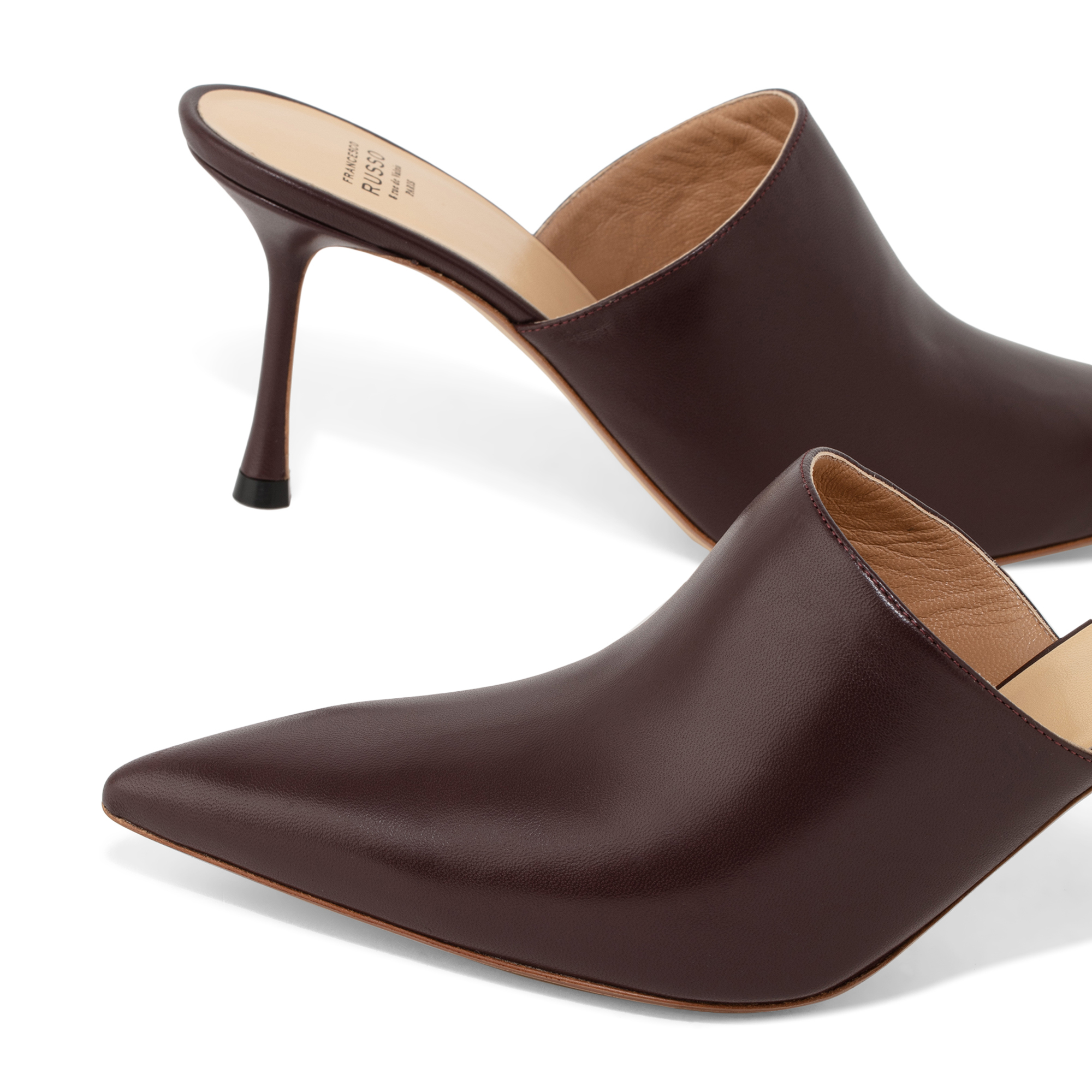 

Leather mules, Brown