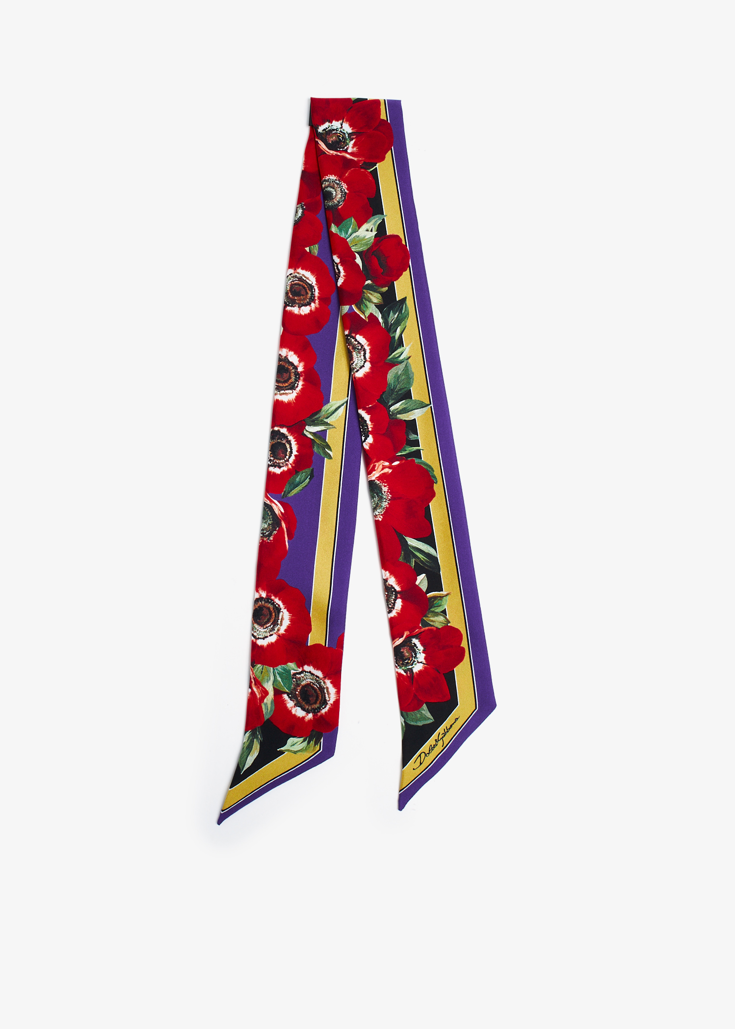

Anemone-print twill headscarf, Prints